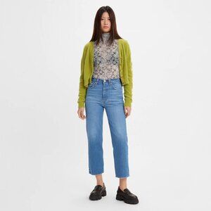 Levi’s Premium Ribcage Straight Ankle Jeans in Jazz Jive Together